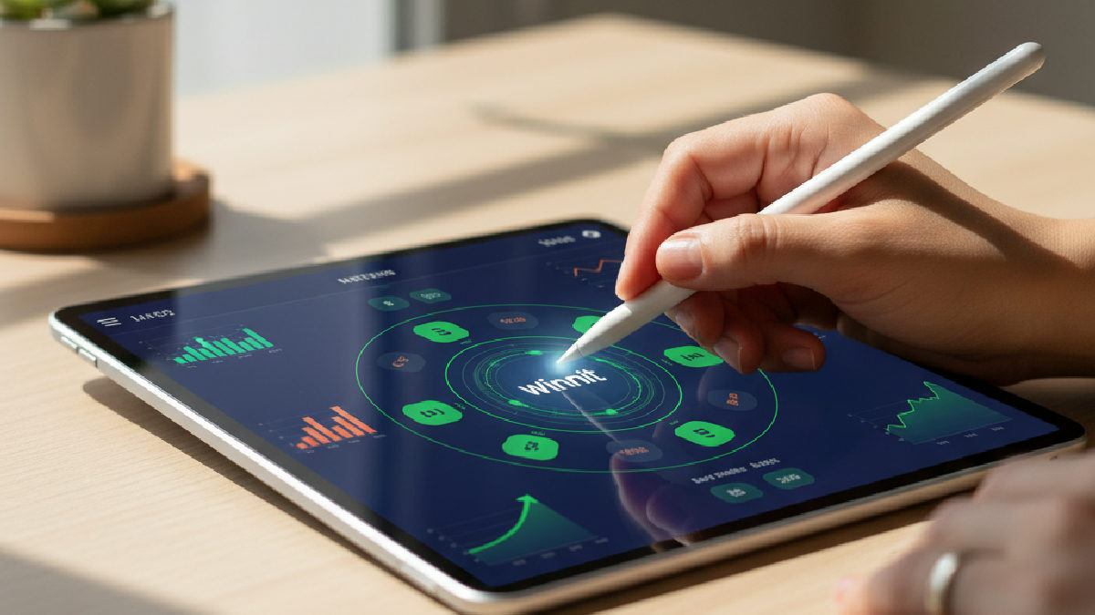 Winnit güncel site adresi ile canlı bahis seçeneklerini keşfeden bir tablet kullanıcısı.