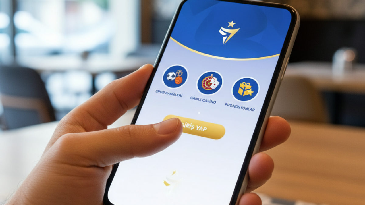 Winnit mobil uygulama giriş adımlarını gösteren telefon ekranı.