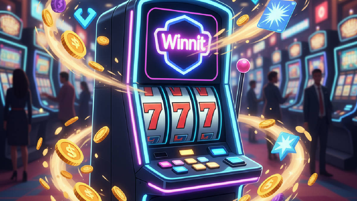 Winnit slot oyunlarının dinamik dünyasını ve kazanç fırsatlarını anlatan görsel.